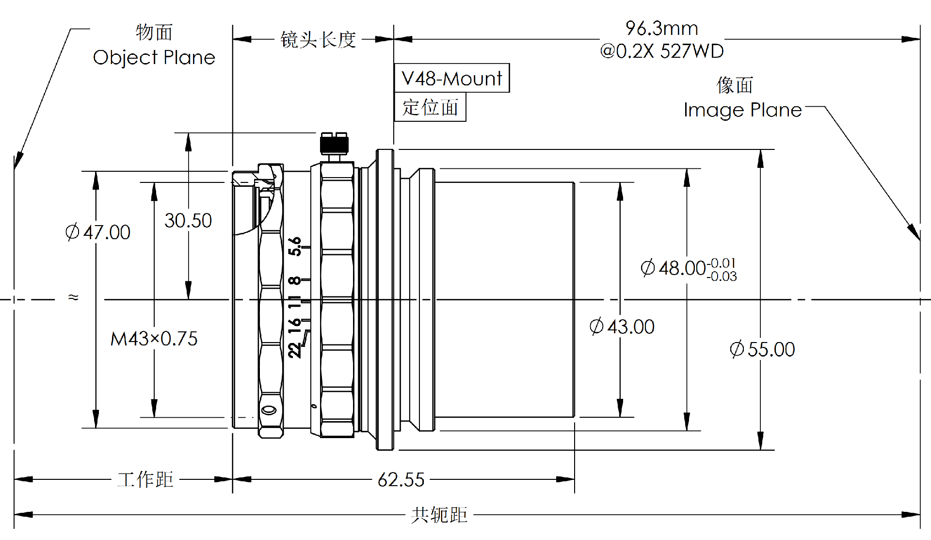 ZXJ-LS9256 尺寸图